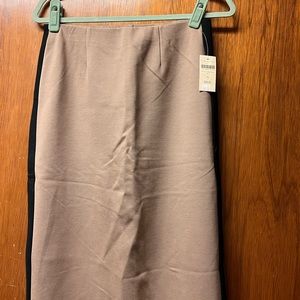 Pencil skirt, Khaki with black stripe on sides.